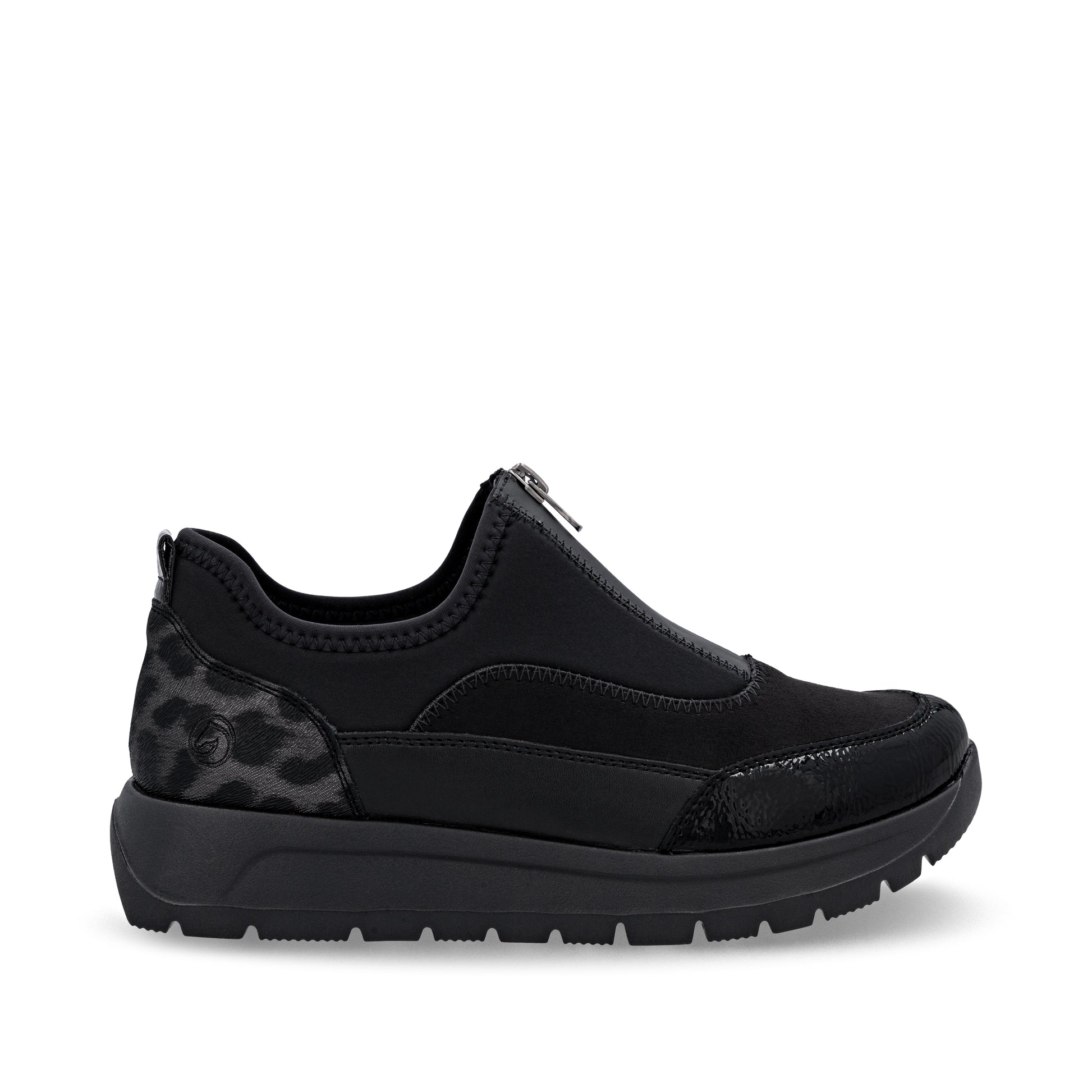 Black Zip Shoes for Women | Remonte D2V01-04