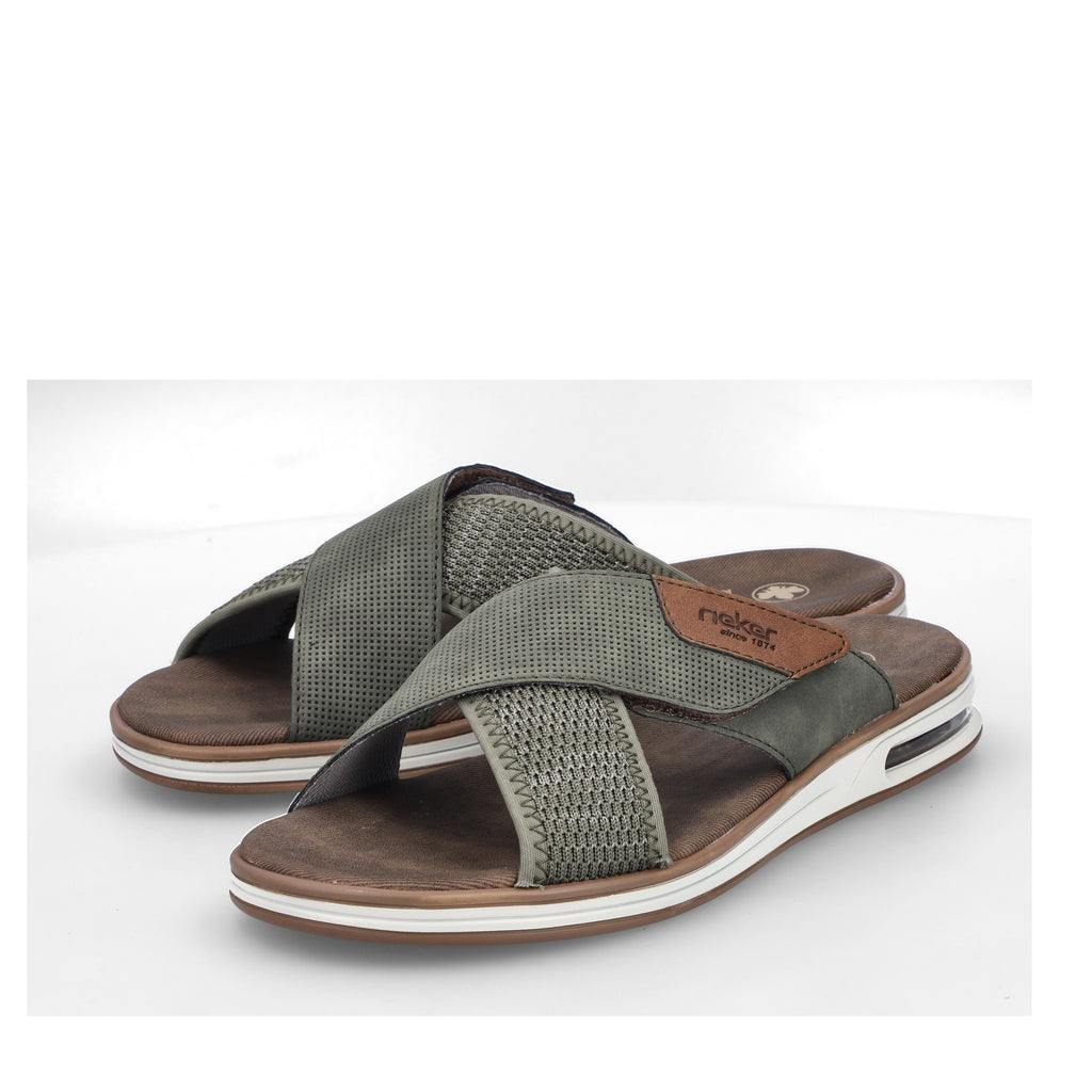 Green Hook & Loop Sandals for Men | Rieker 29083-52