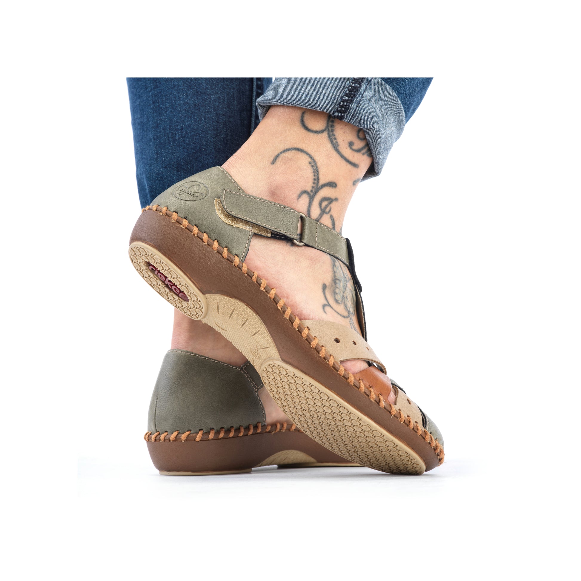 Green Hook & Loop Shoes for Women | Rieker M1655-54