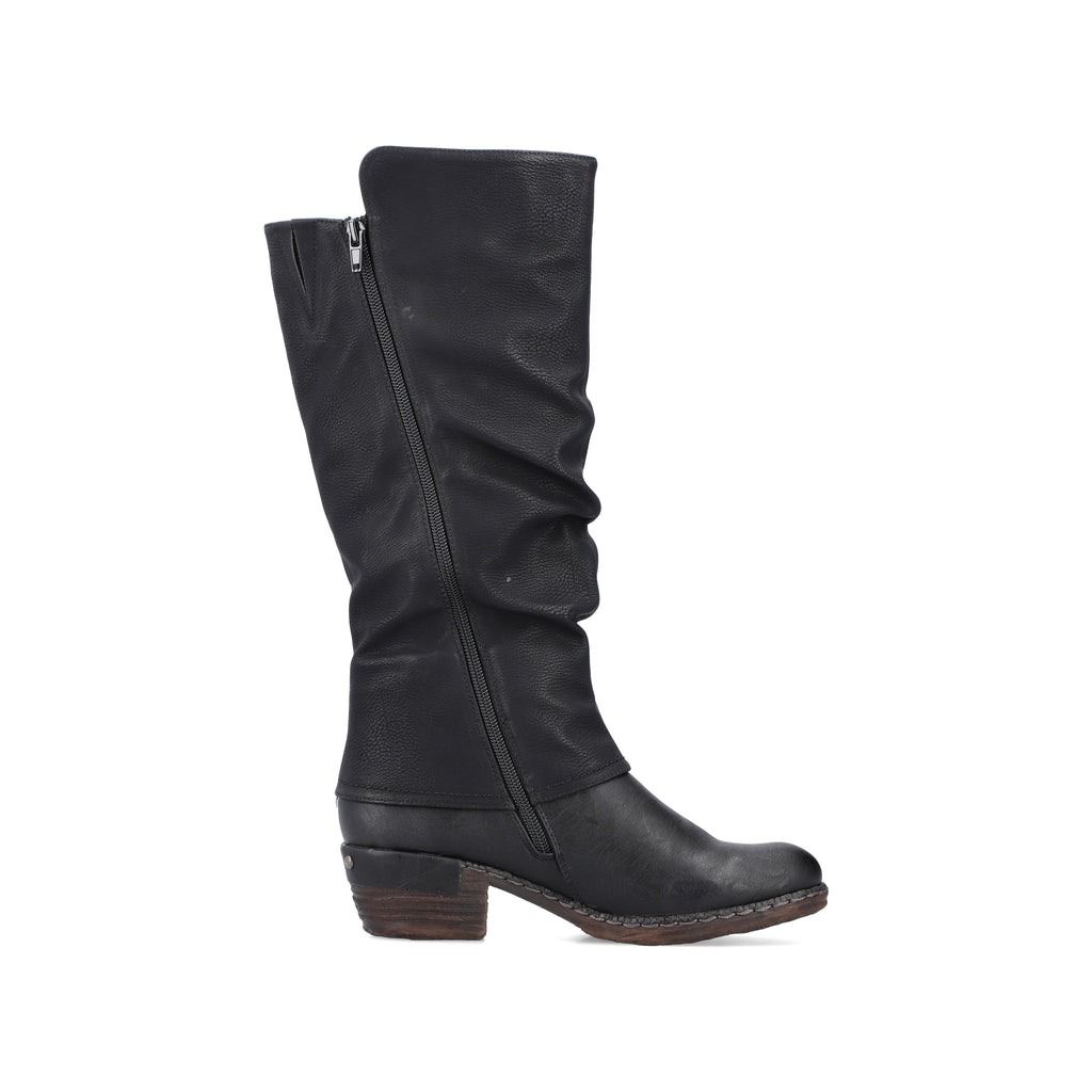 Black Zip Boots for Women | Rieker 93655-00
