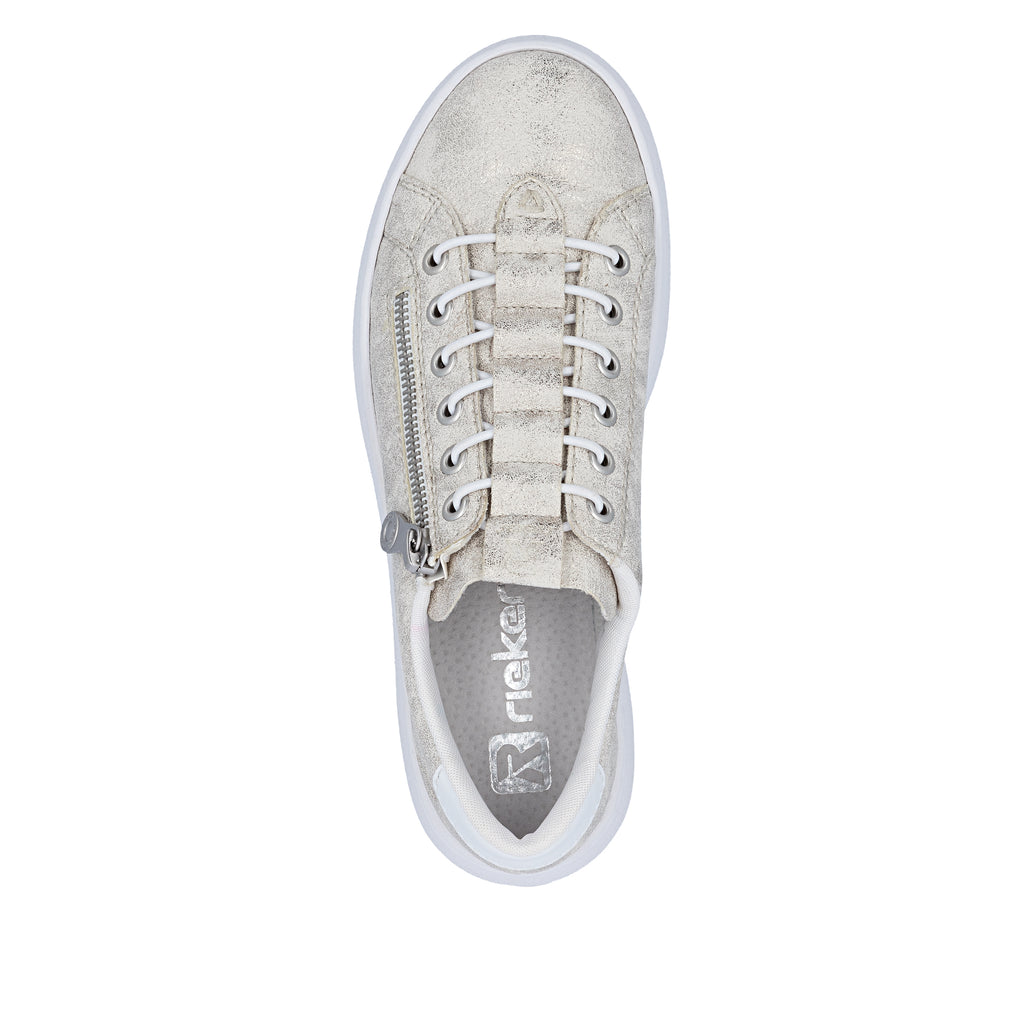 Beige Zip Shoes for Women | Rieker M1953-60