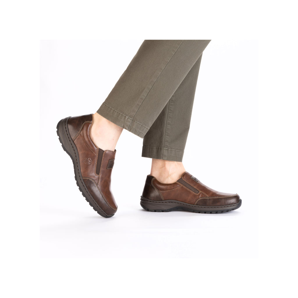 Brown Elasticated Shoes for Men | Rieker 03354-26