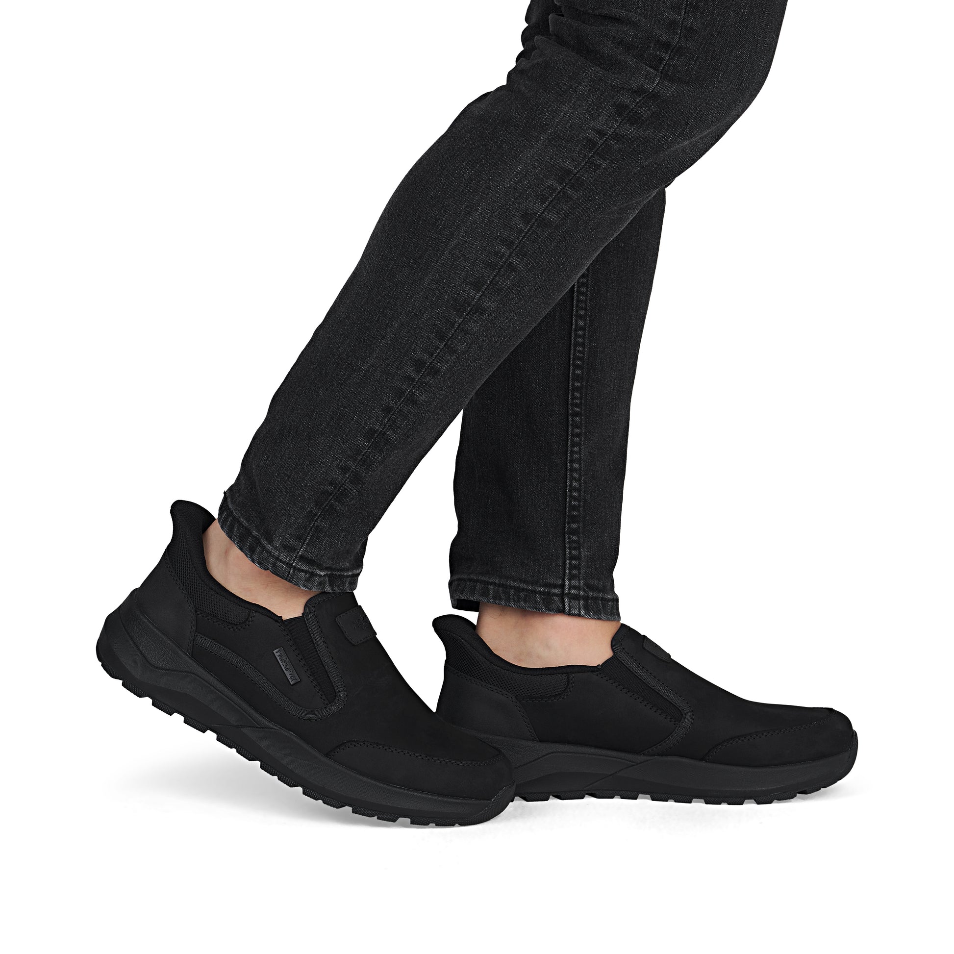 Black Elasticated Shoes for Men | Rieker 06052-00