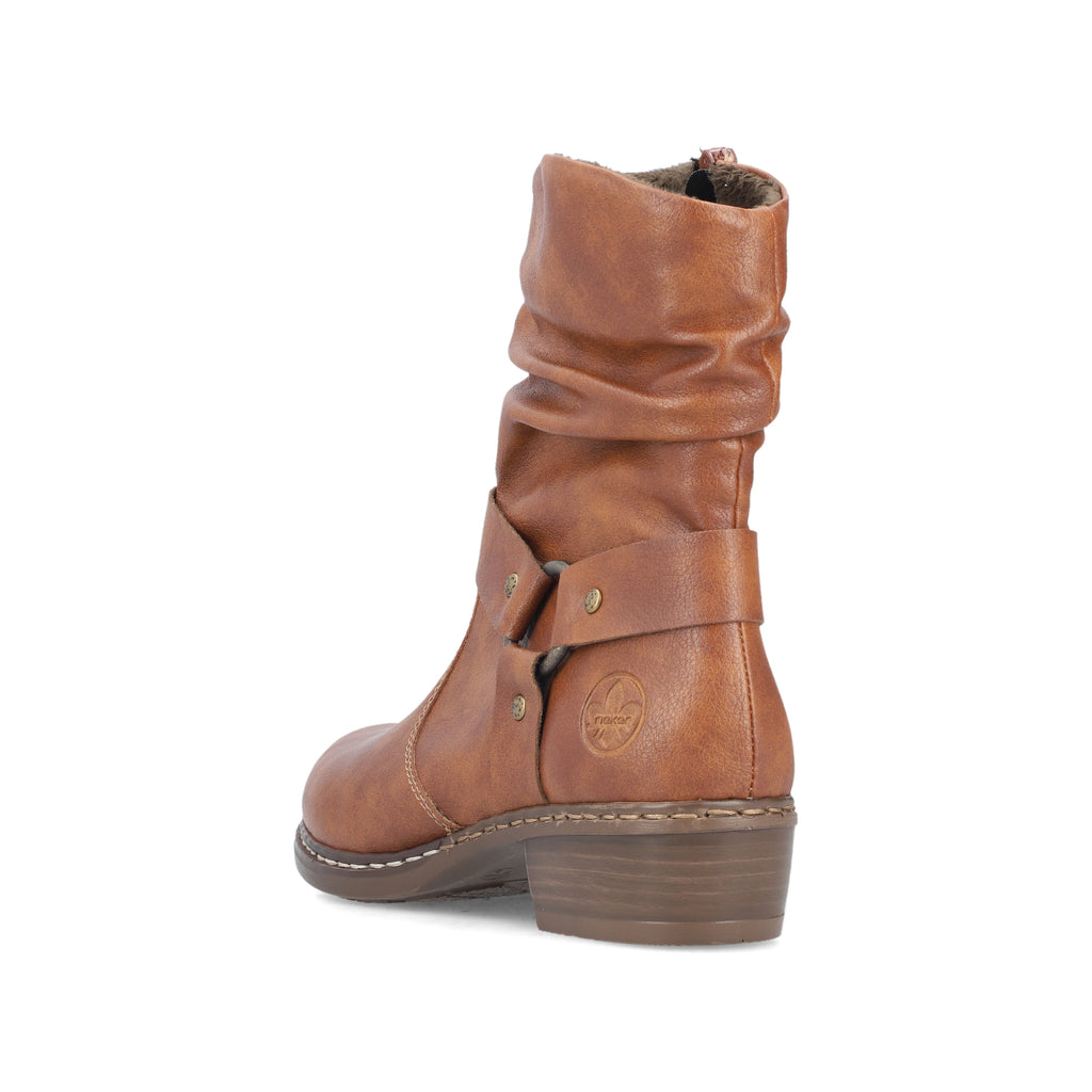 Brown Zip Boots for Women | Rieker Y0850-24