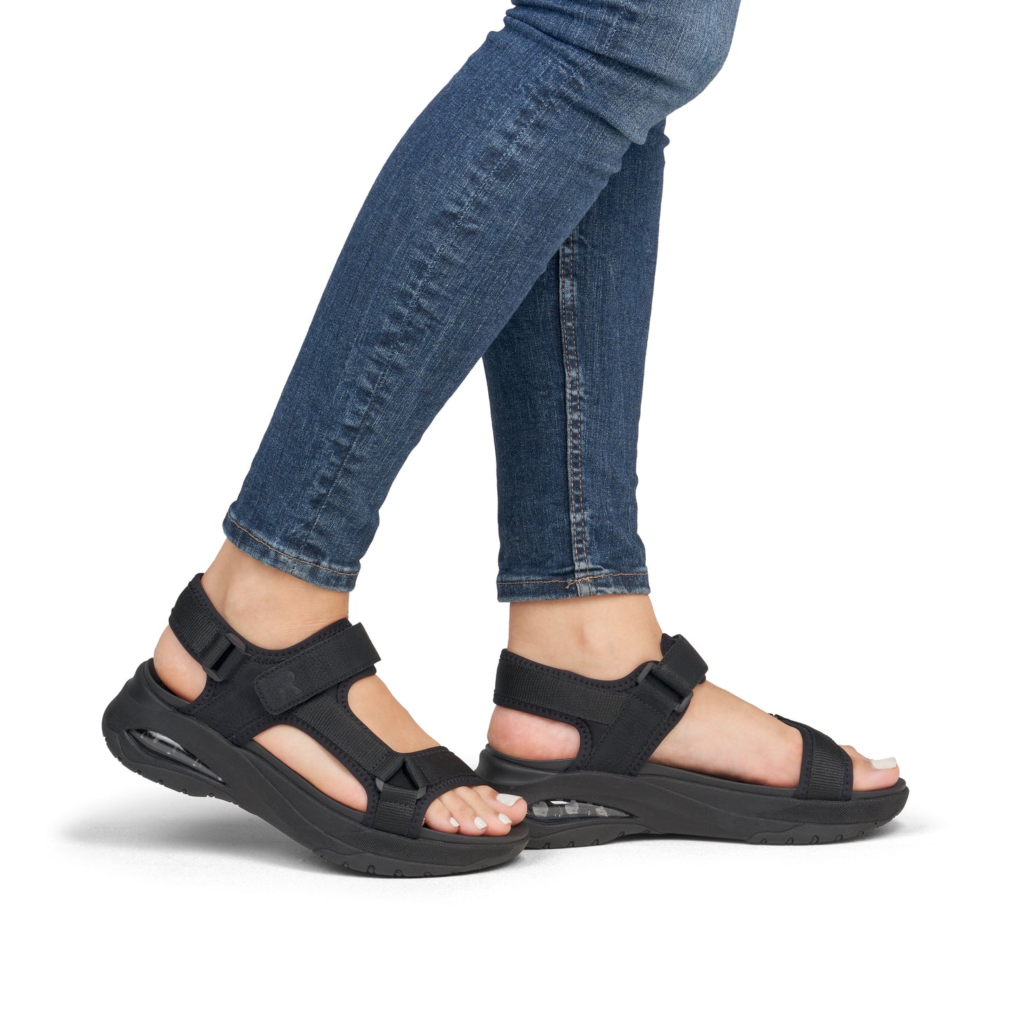 Rieker Woman's Sandals - Black | W3151-00