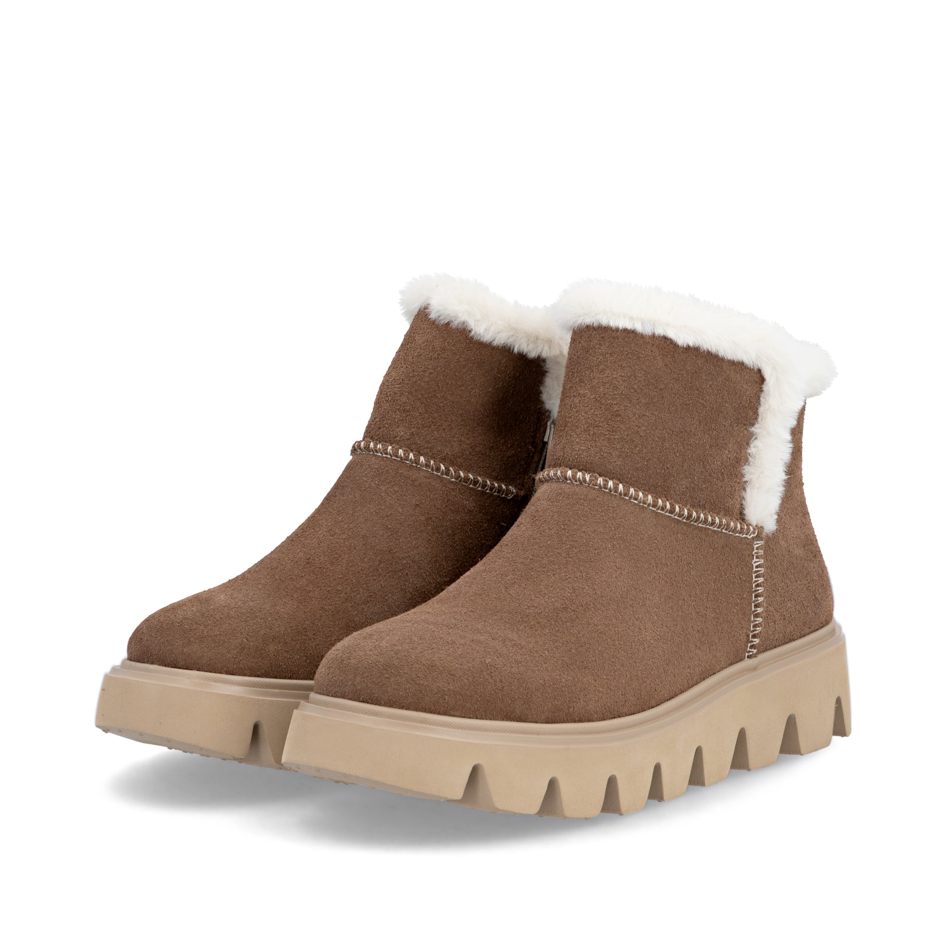 Brown Zip Boots for Women | Rieker Sport W2071-20