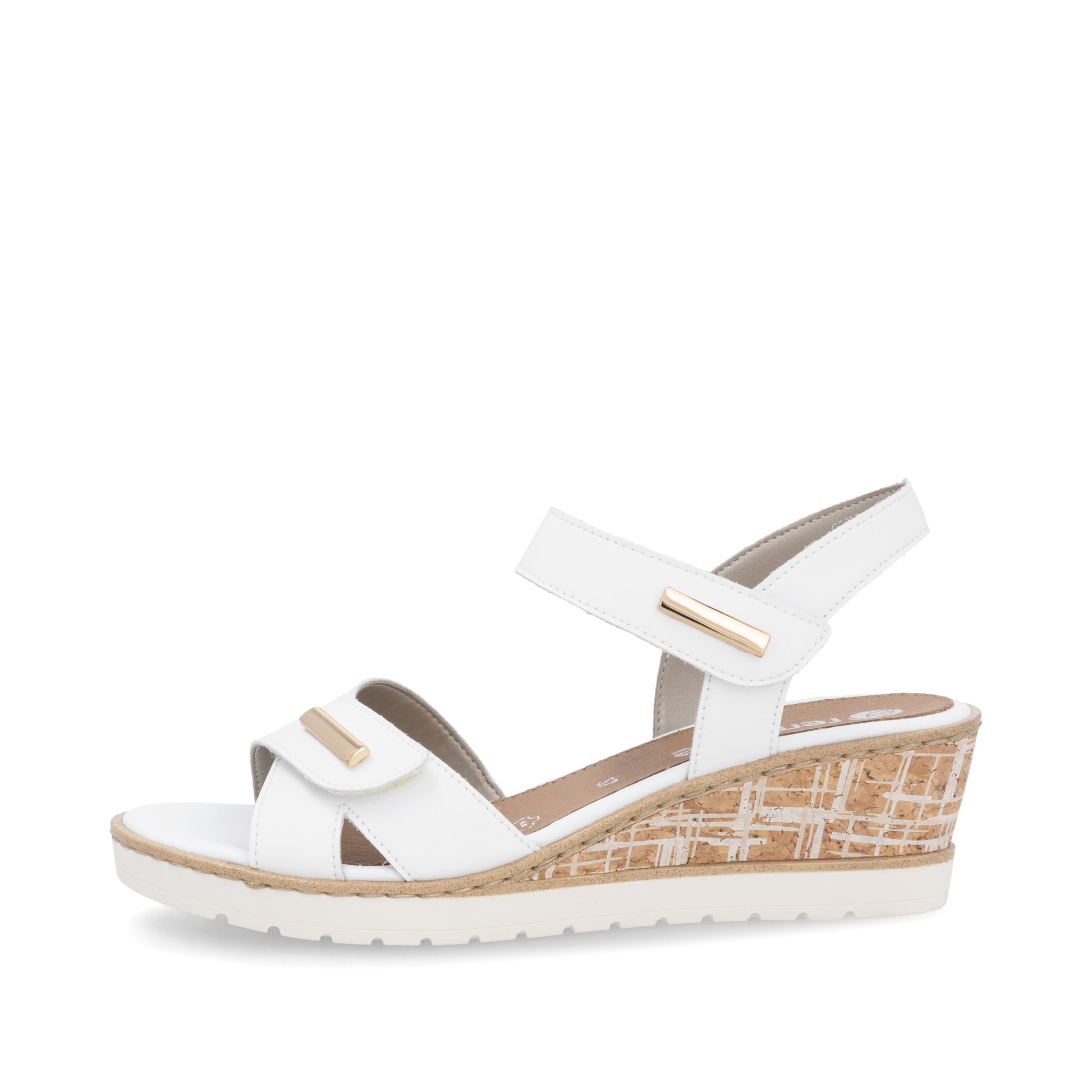 White Hook & Loop Sandals for Women | Remonte R6266-80