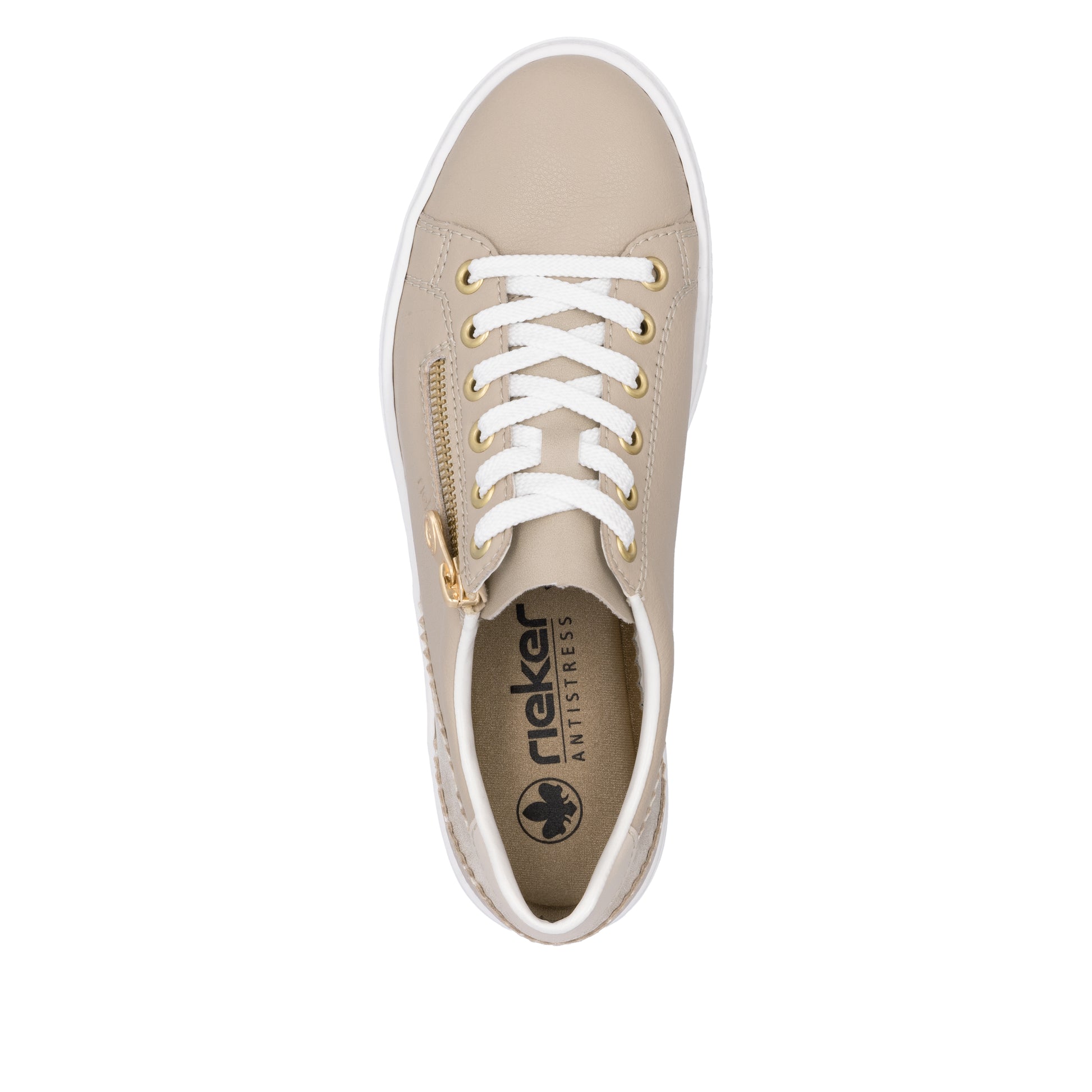 Beige Zip Shoes for Women | Rieker L5900-62