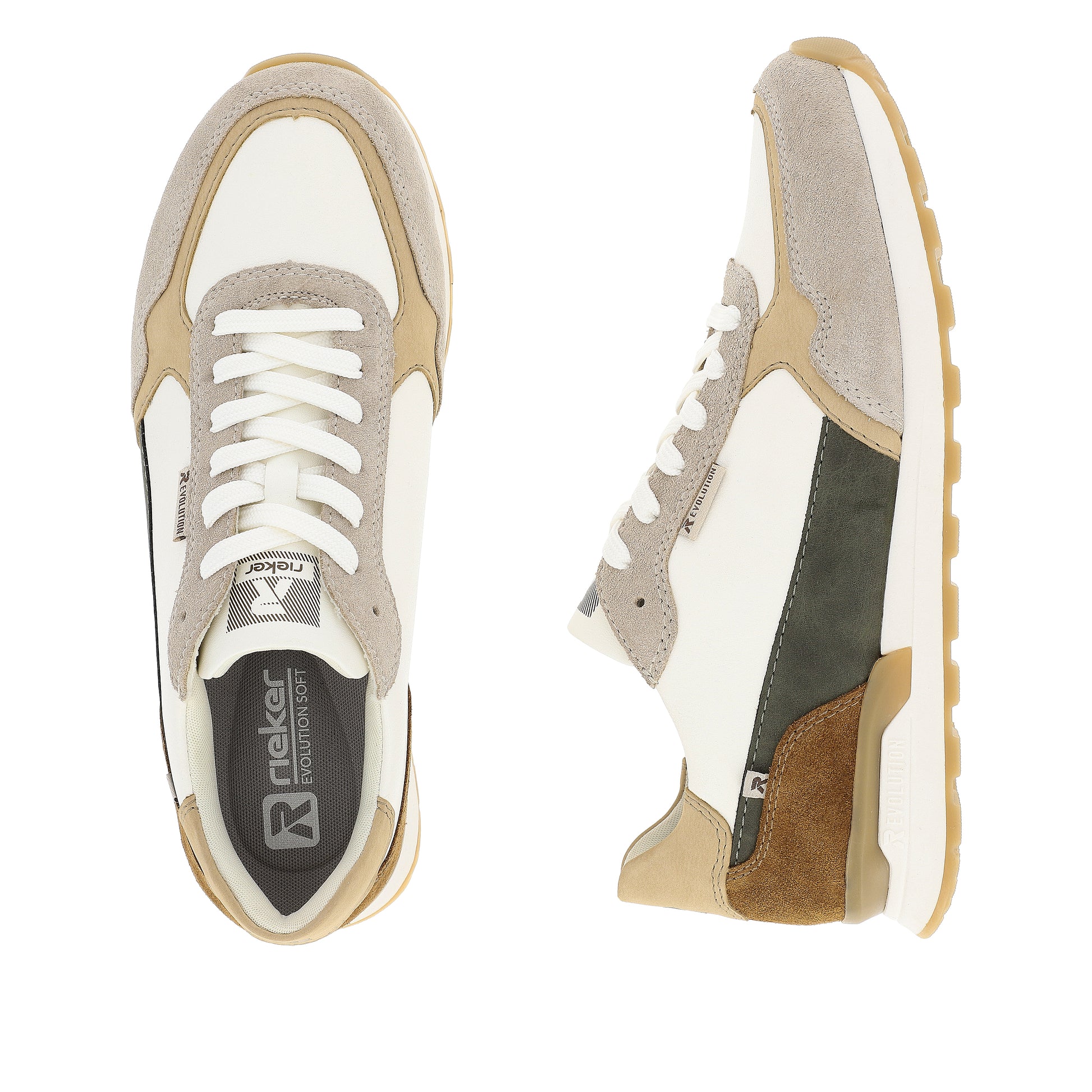 White Lace-Up Shoes for Men | Rieker Sport U0307-80