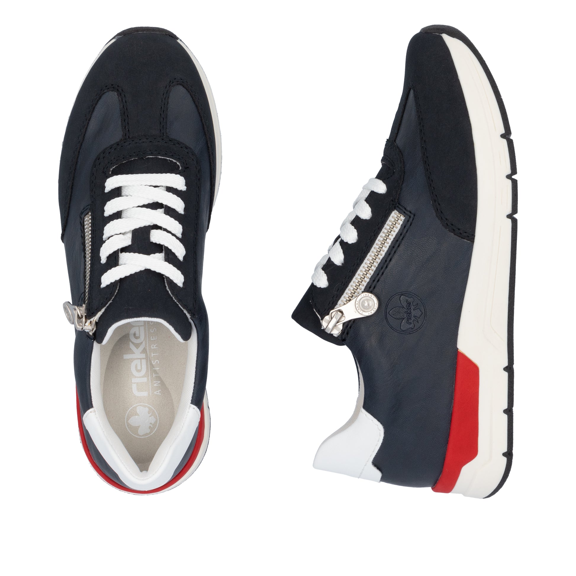 Blue Zip Shoes for Women | Rieker 58923-14