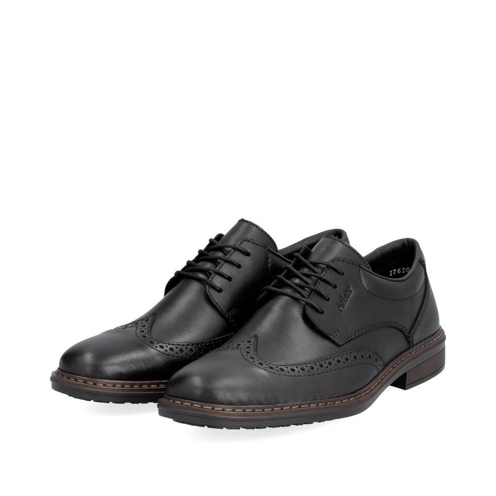 Black Elasticated Shoes for Men | Rieker 17620-00