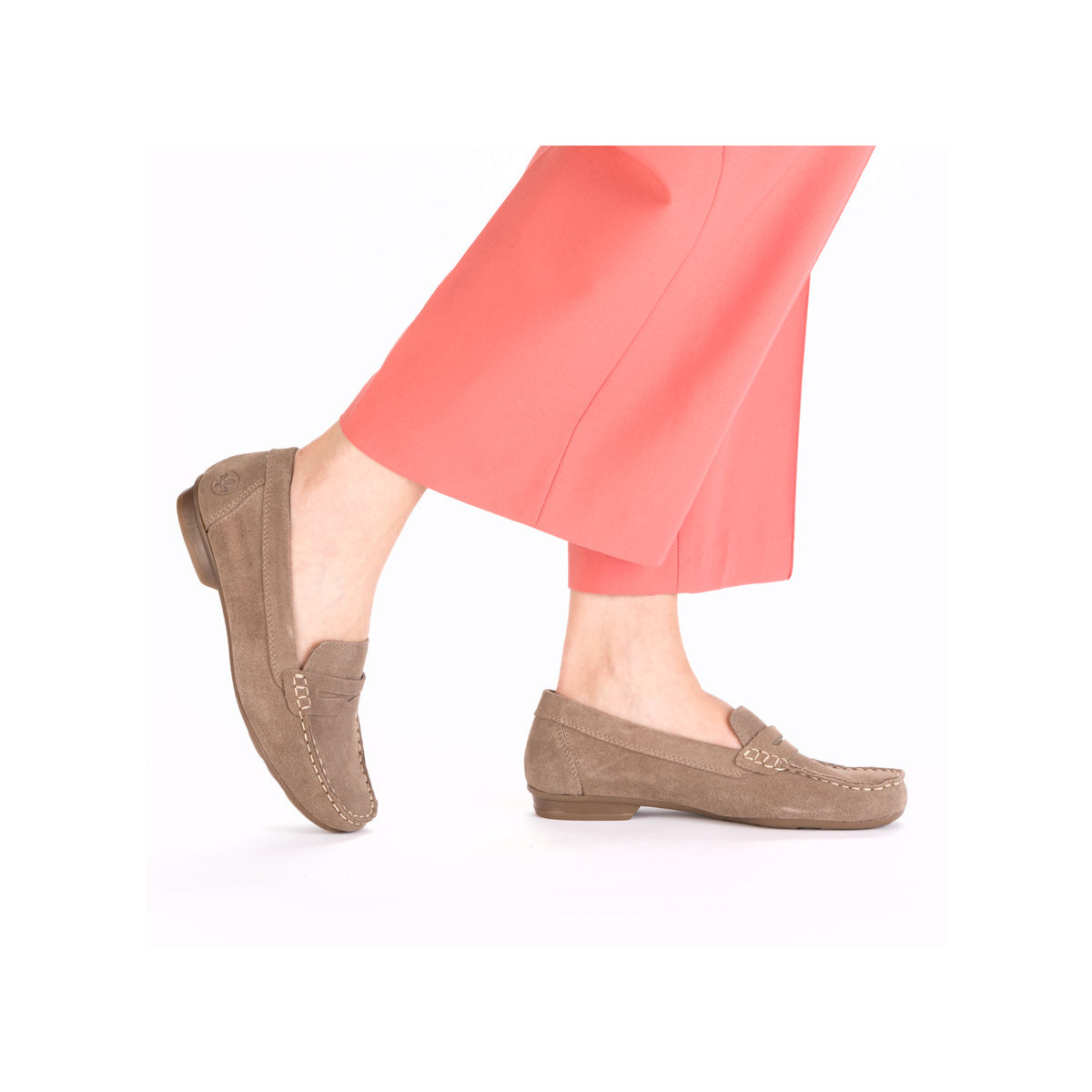 Rieker Women's Beige Loafer Shoe | 40051-62
