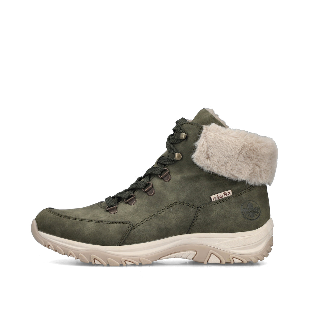 Green Elasticated Boots for Women | Rieker M9610-54