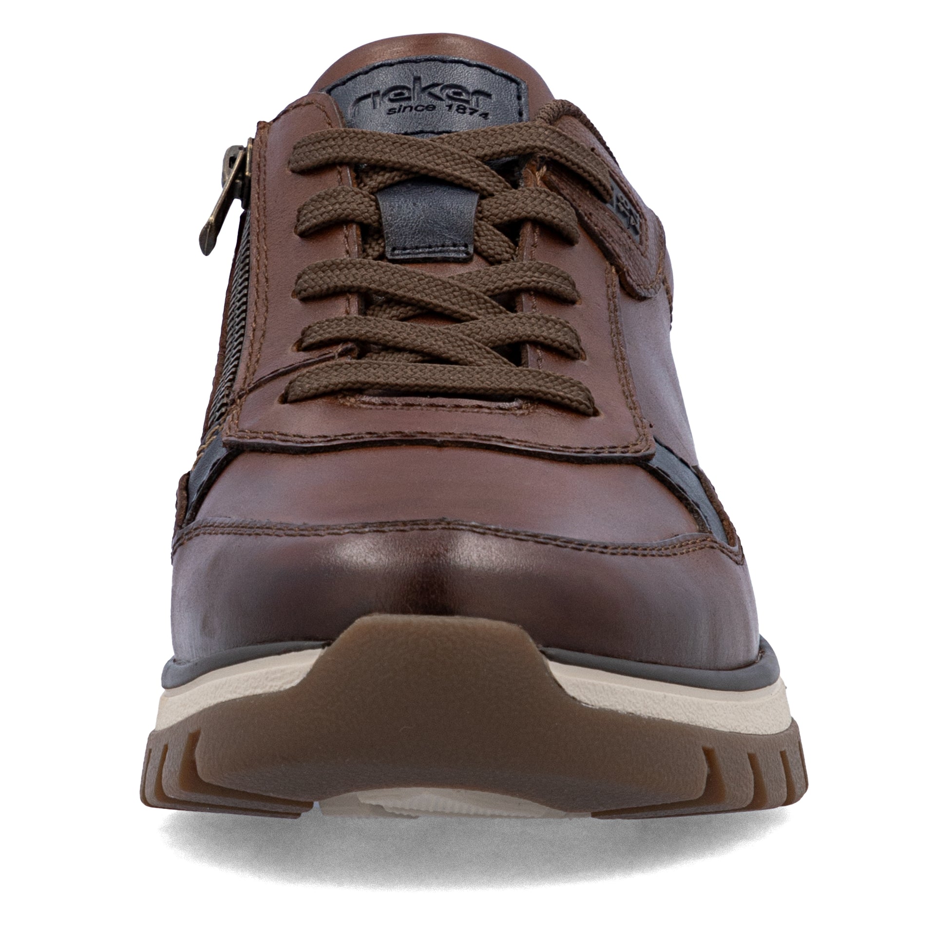 Brown Zip Shoes for Men | Rieker B9301-25