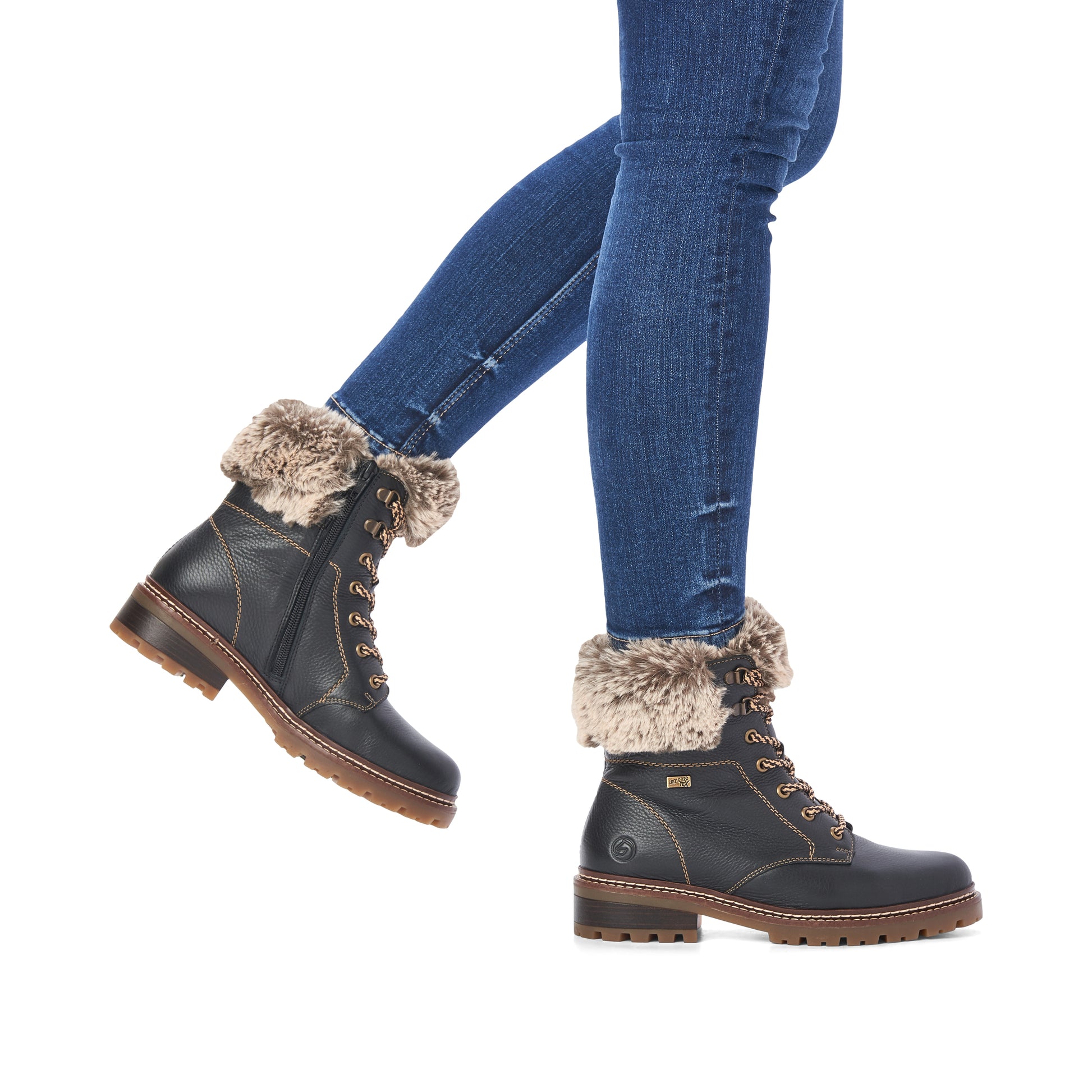 Black Zip Boots for Women | Remonte D0B74-01