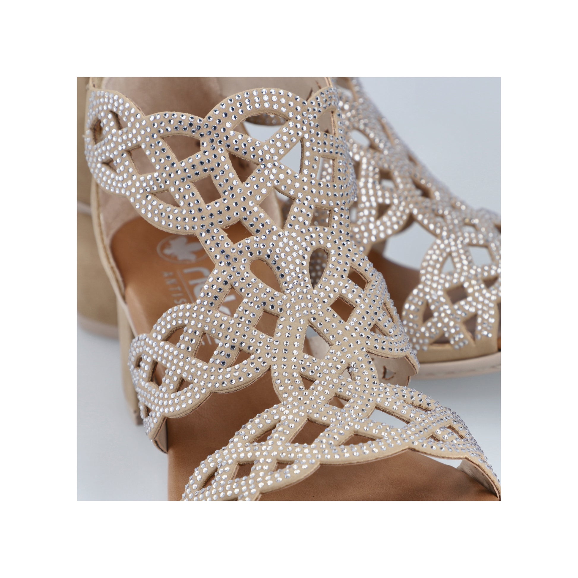 Beige Hook & Loop Sandals for Women | Rieker 64773-61