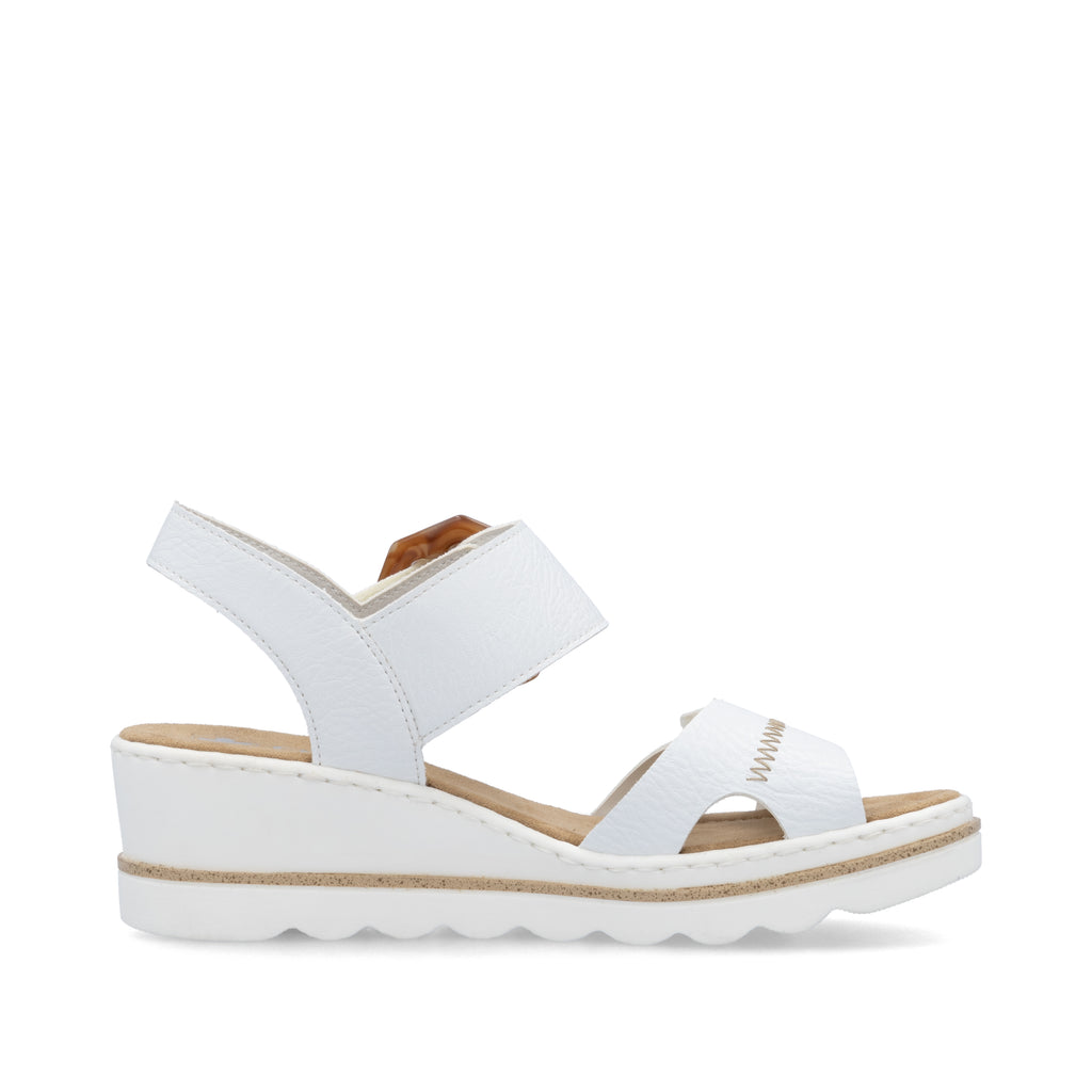 White Hook & Loop Sandals for Women | Rieker 67476-83
