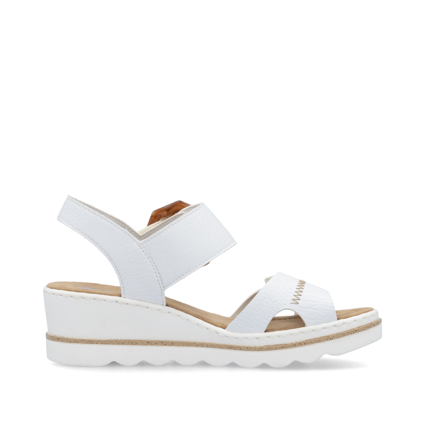 Rieker Women's Wedge Sandal - White | 67476-83