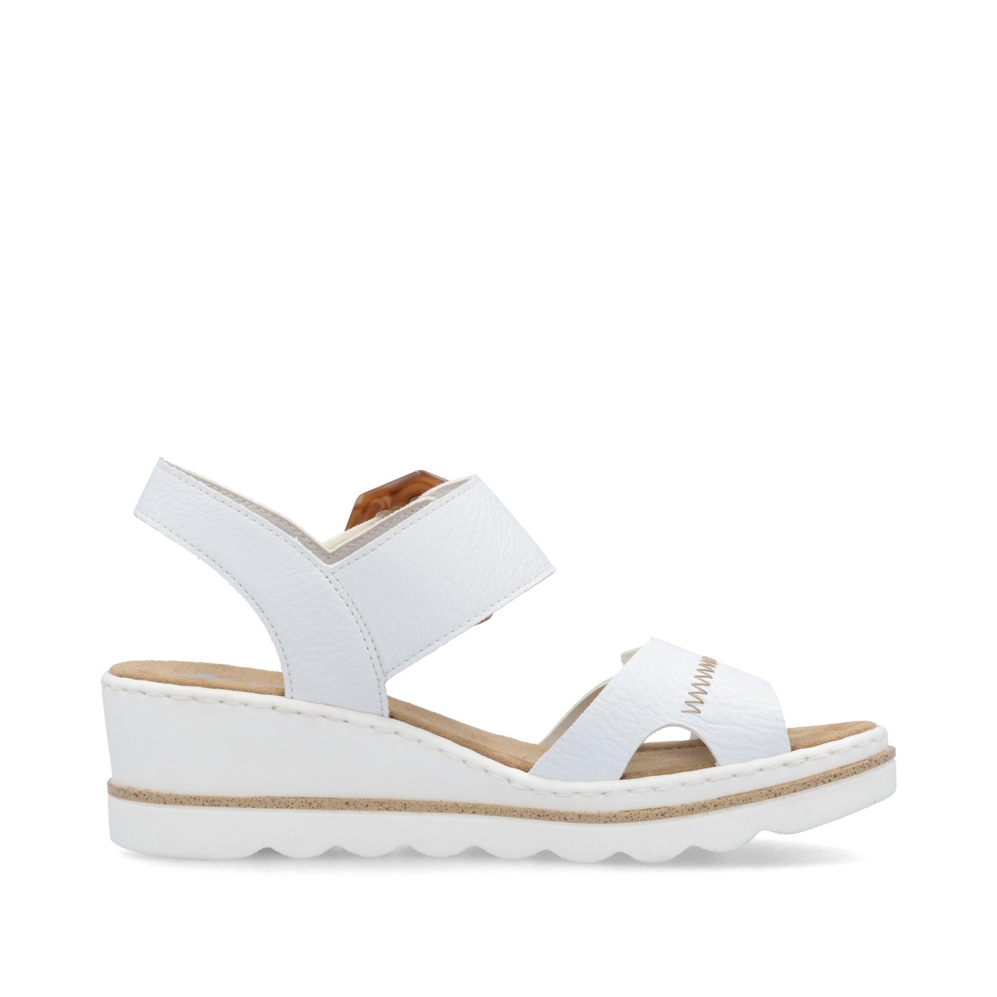 White Hook & Loop Sandals for Women | Rieker 67476-83