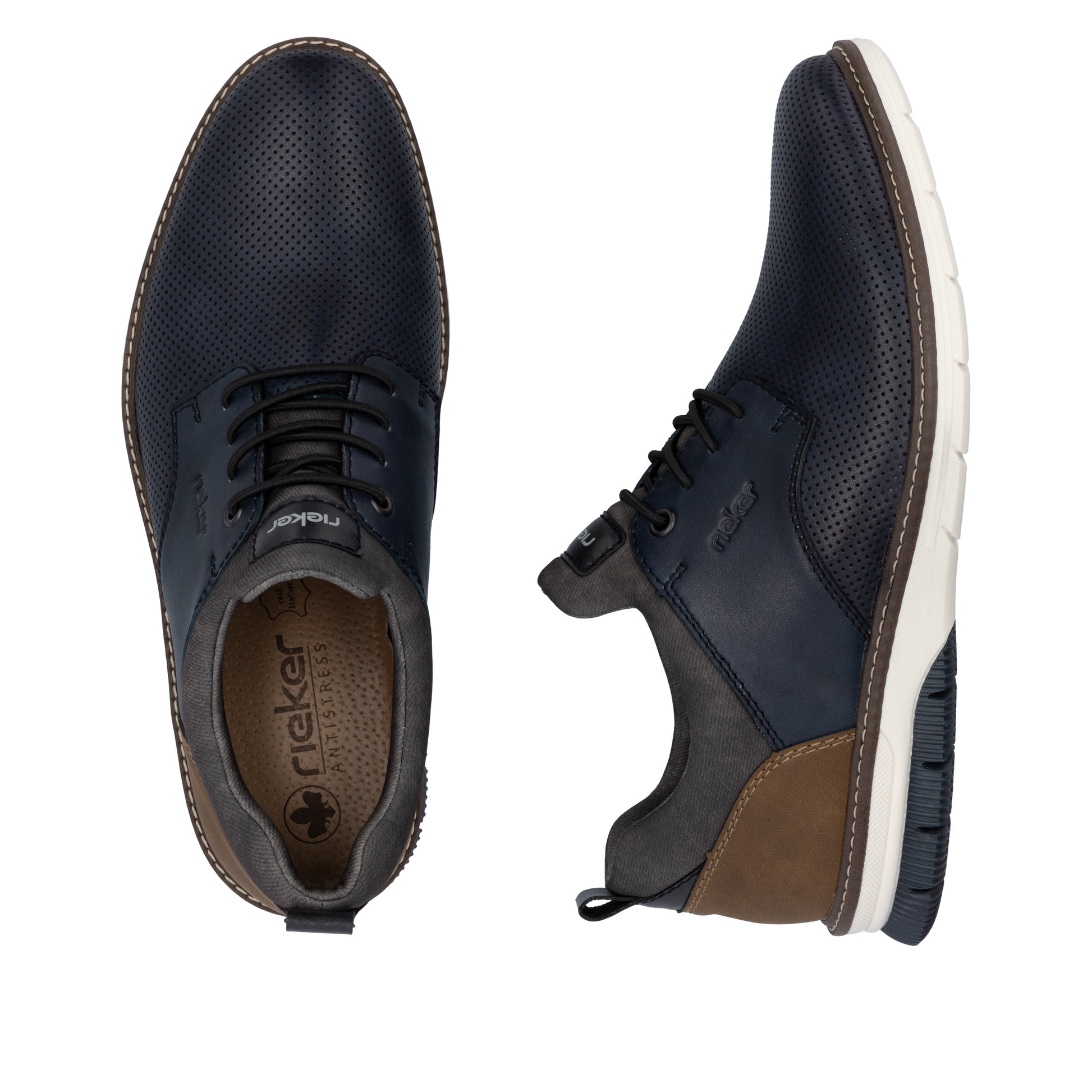 Blue Elasticated Shoes for Men | Rieker 14450-15