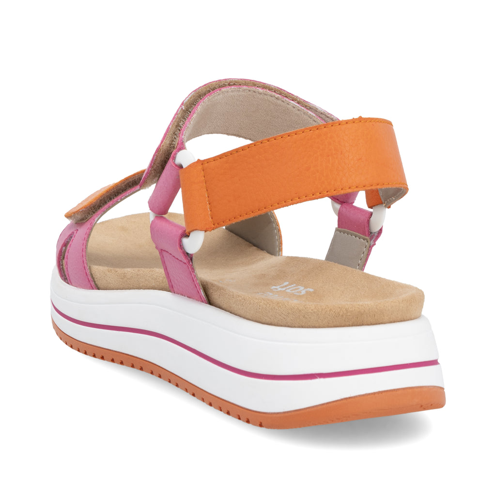 Pink Hook & Loop Sandals for Women | Remonte D1J57-31