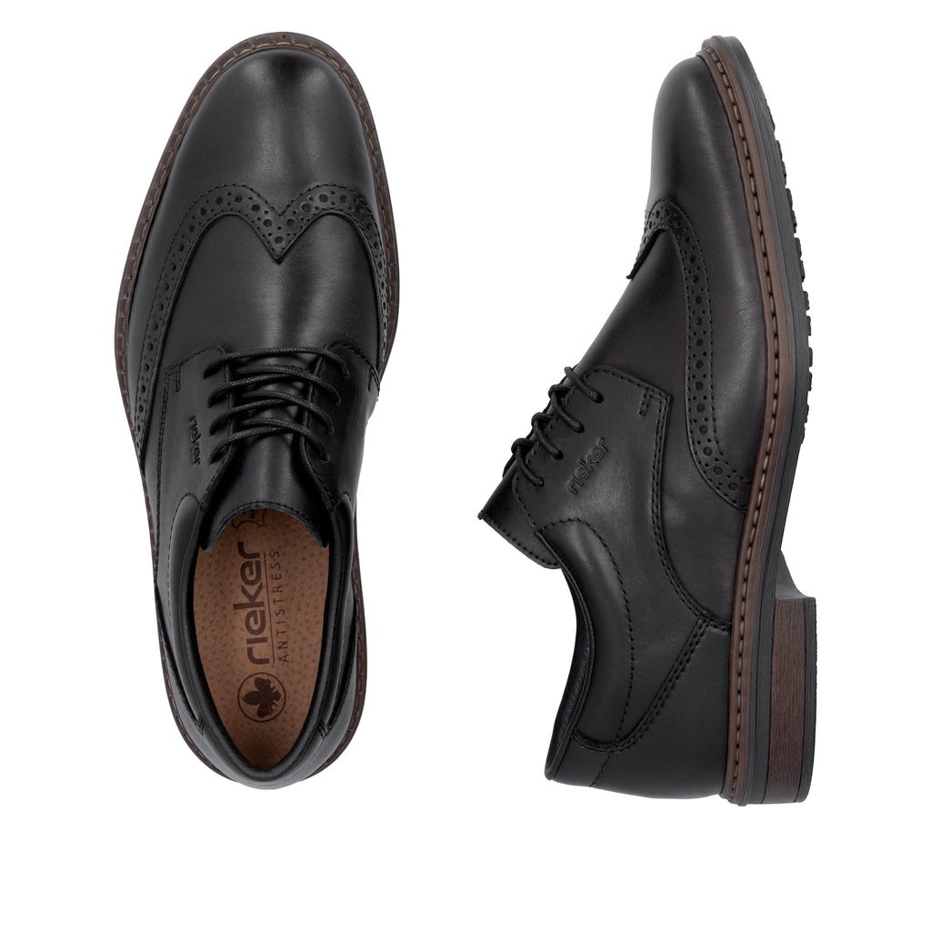 Black Elasticated Shoes for Men | Rieker 17620-00