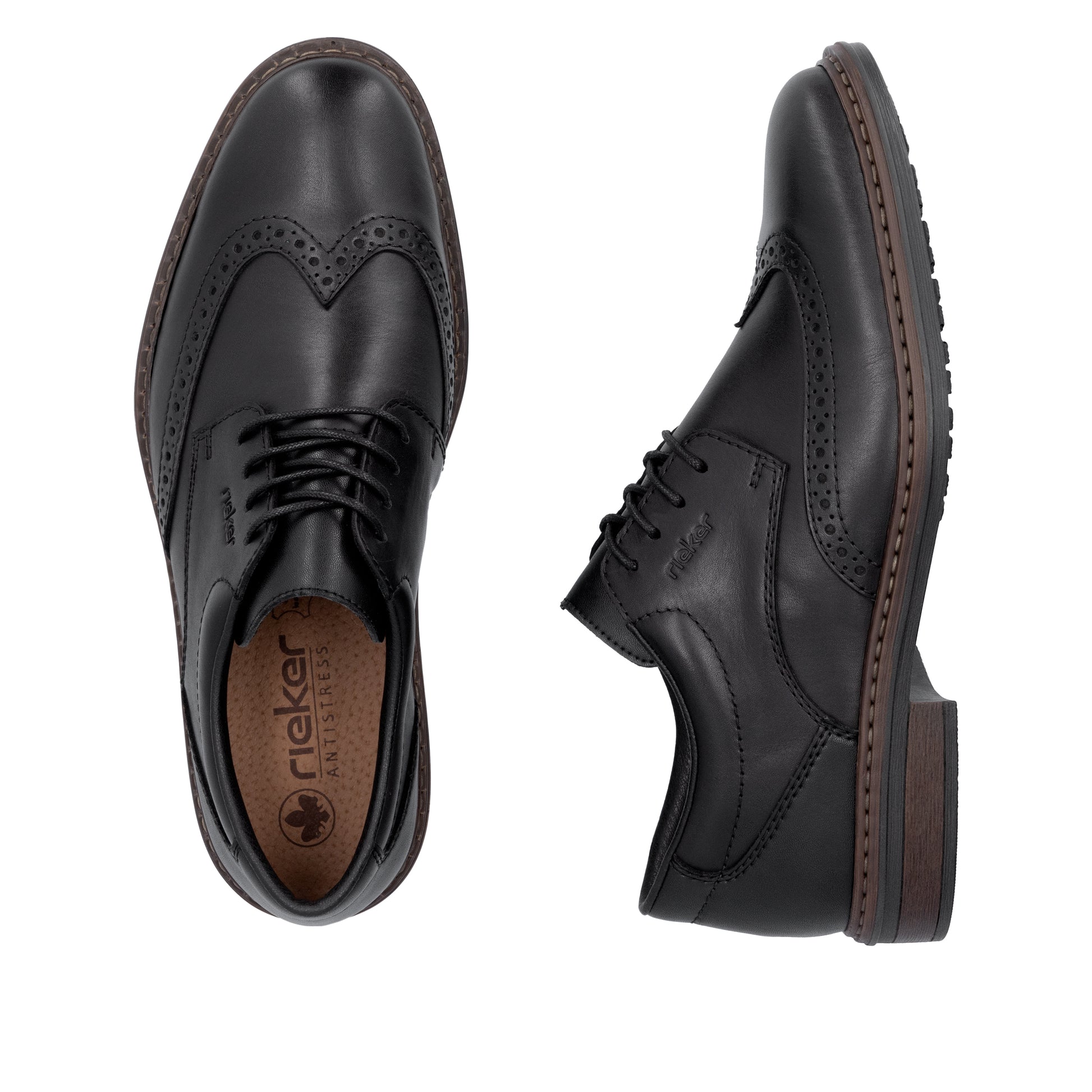 Black Elasticated Shoes for Men | Rieker 17620-00