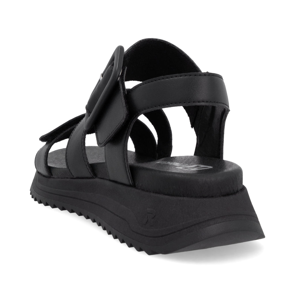 Black Hook & Loop Sandals for Women | Rieker W2950-00