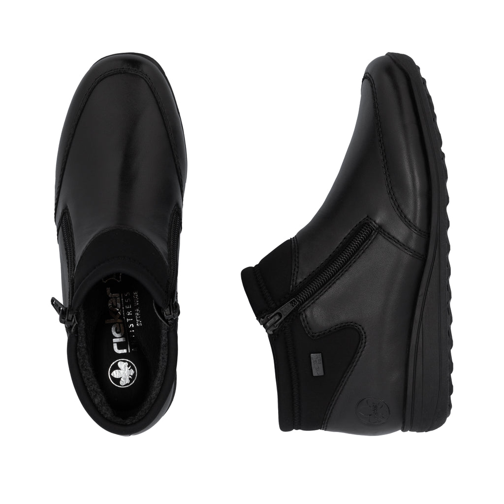 Black Zip Boots for Women | Rieker 47270-00