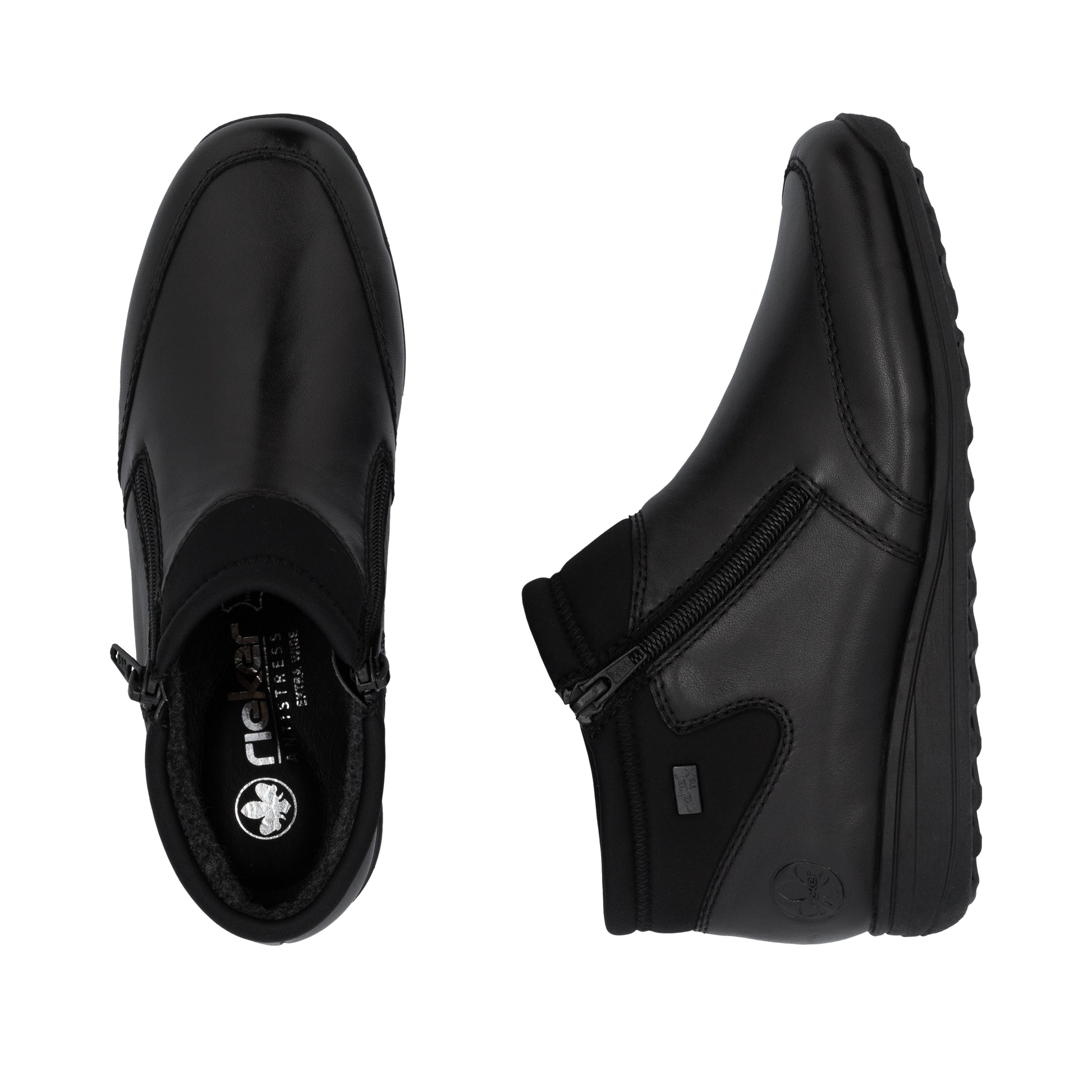 Black Zip Boots for Women | Rieker 47270-00