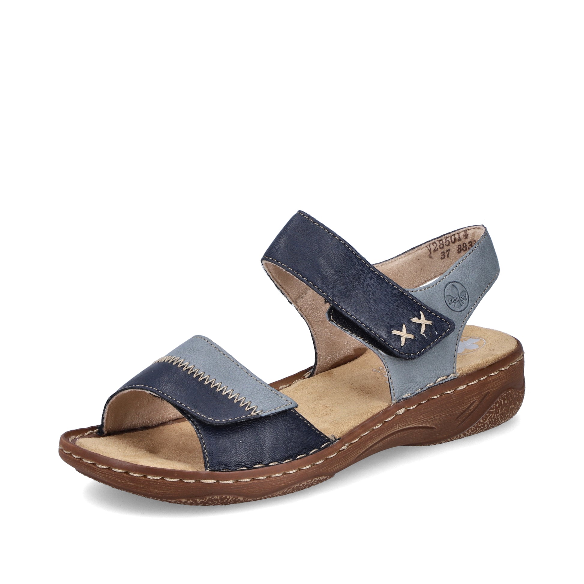 Blue Hook & Loop Sandals for Women | Rieker V2860-14